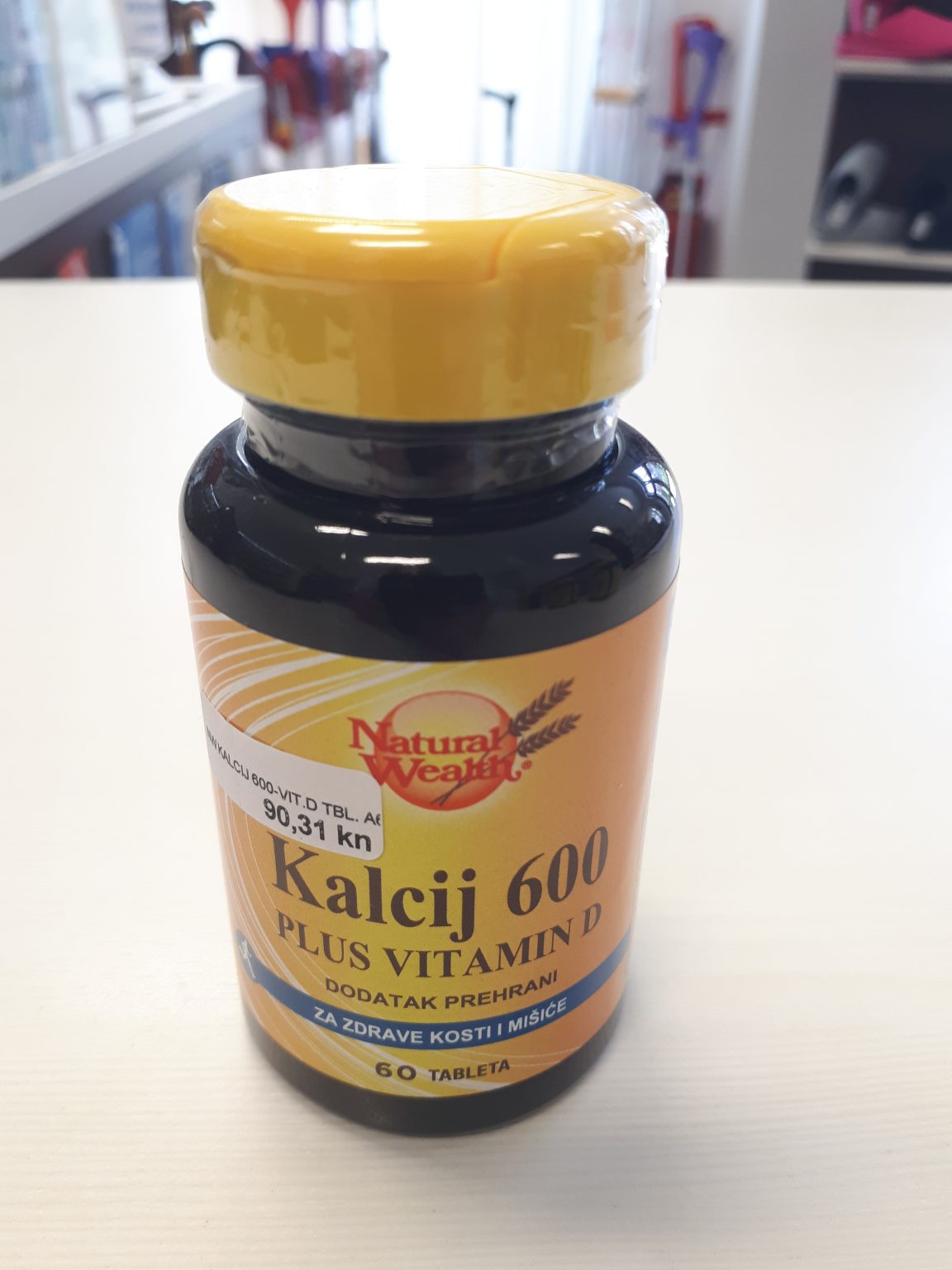 Natural Wealth Kalcij 600 + Vitamin D tablete